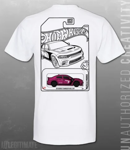 Hot Wheels 2020 Dodge Charger Hellcat Super Treasure Hunt 2025 White T-Shirt
