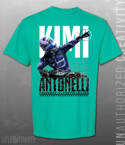 Kimi Antonelli Mercedes F1 Driver Petronas Green T-Shirt