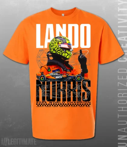Lando Norris F1 World Champion 2025 Orange Papaya T-Shirt