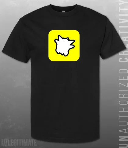 Gengar Snapchat Ghost Mode Black T-Shirt