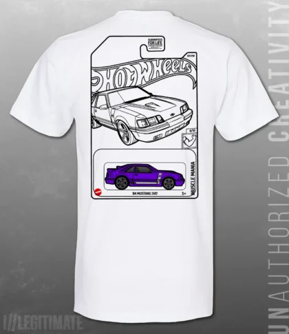 Hot Wheels Mustang Fox Body Super Treasure White T-Shirt