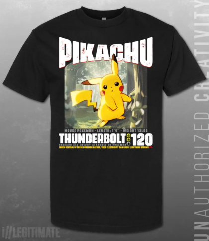 Forest Pikachu Ascended Heroes Black T-Shirt