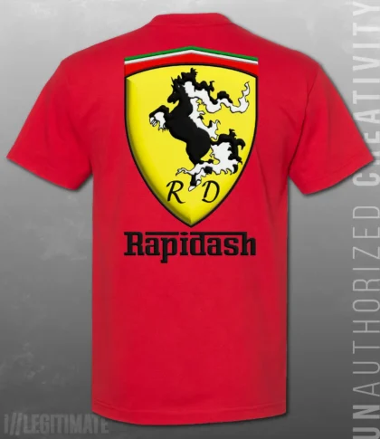 Rapidash Ferrari Pokemon Black T-Shirt